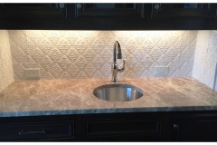 Damask backsplash